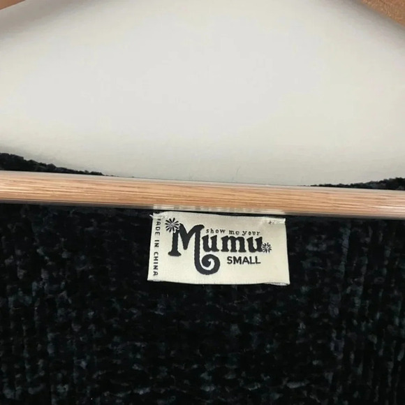 Show Me Your Mumu Hug Me Chenille Knit Black Sweater Size Small - Picture 3 of 6